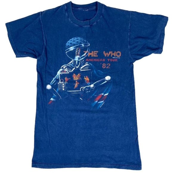 Authentic The Who Vintage 1982 American Tour Rock Band Single Stitch Tee